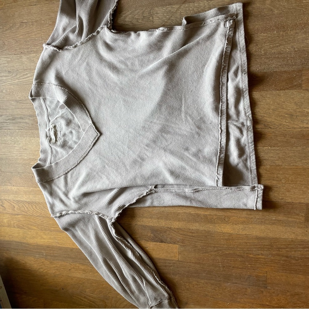 Free People Light Knit Oatmeal Pullover